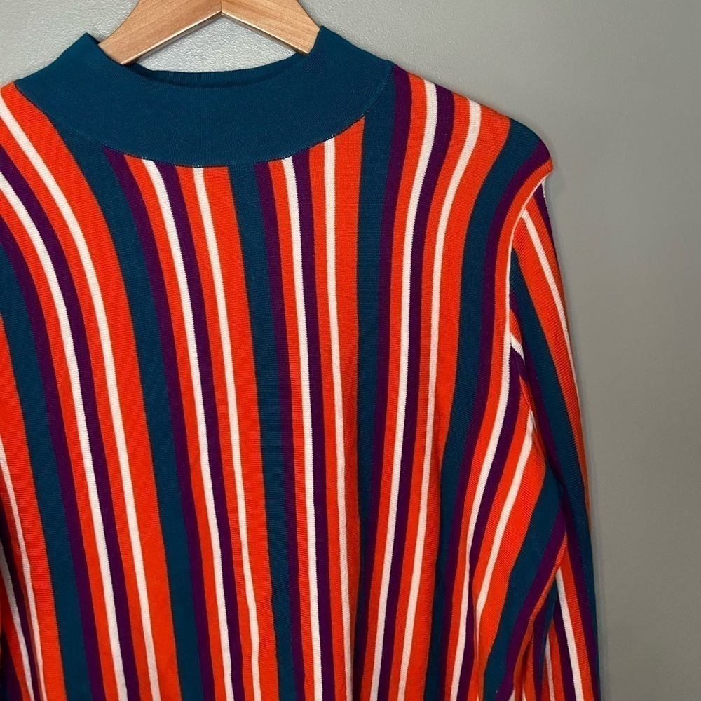 Victor Glemaud for Target Retro Striped Mock Neck Sweater - Picture 6 of 11